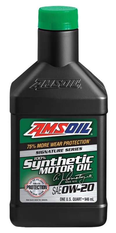 AMSOIL Signature Series 0W-20 100% Synthetic Motor Oil bottle