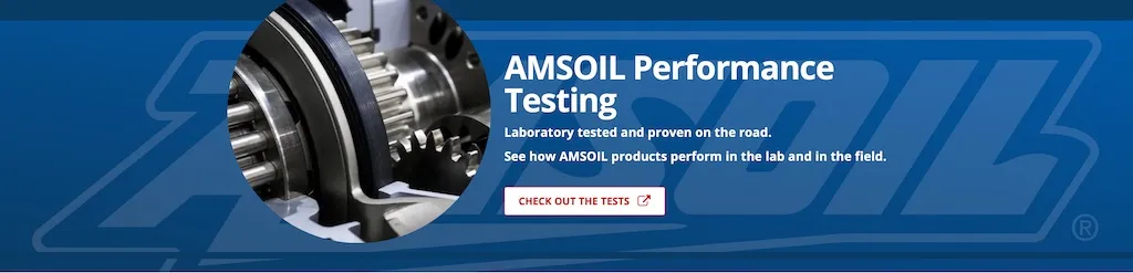 AMSOIL Performance Testing Banner
