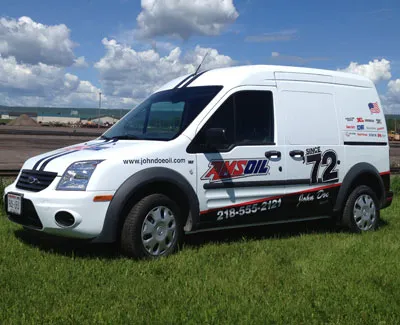 Van with AMSOIL Dealer Wrap