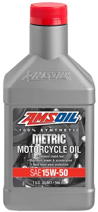 AMSOIL 100% Synthetic Metric Motorcycle Oil 15W-50