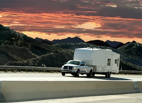 pickup pulling camper
